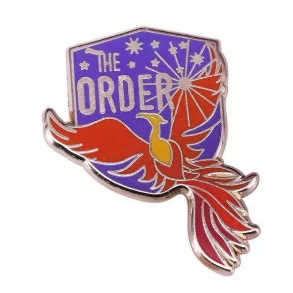 *50% OFF! Harry Potter Order of the Phoenix enamel pin flair gold hogwarts magic - Picture 1 of 3